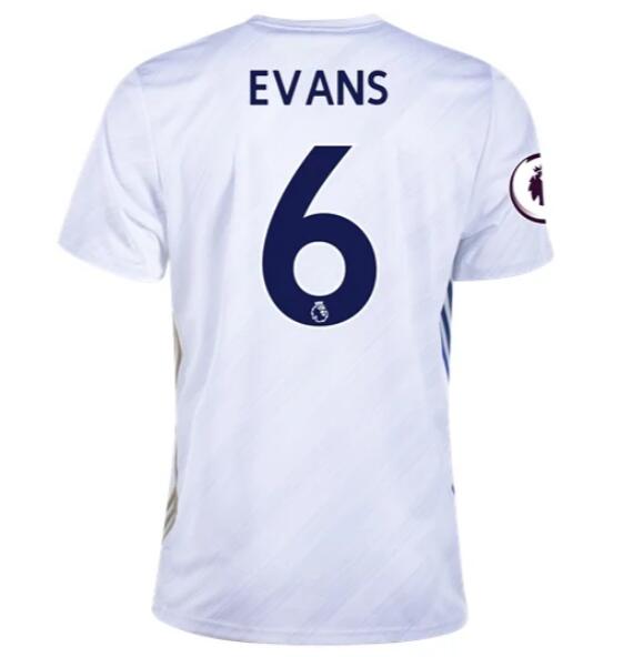 Leicester City Away Kit Soccer Jersey JONNY EVANS #6 2020/21